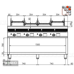 Parrillas PSI-160 ROYAL-PRILL Mainho M04-PSI160 MAINHO® Royal Nova Brazo Grill Parillas