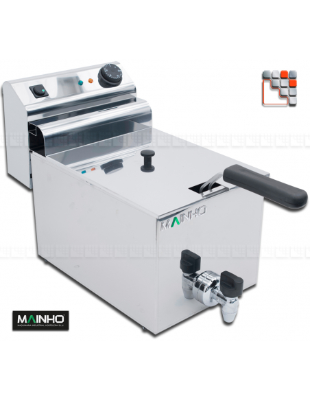 Fryer FRE T-10+10V 400V MAINHO M04- FRE T10V MAINHO® Fryer Wok Steam Oven