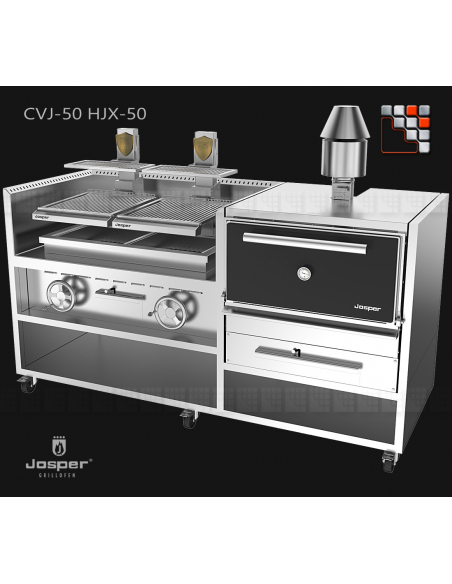 Combo CVJ-050-2-HJX-50 JOSPER J48-CVJ-502-HJX-50 JOSPER Grill Ovens & Charcoal rotisseries JOSPER