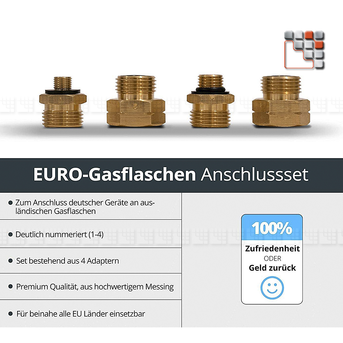 Kit de connexion pour bouteille de gaz UE - Accessoires Gaz 