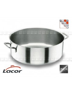 Deep Dish Casserole D60 Stainless Steel LACOR L10-50060 LACOR® Stainless steel Paella Pans Antiadhésive HQ Garcima