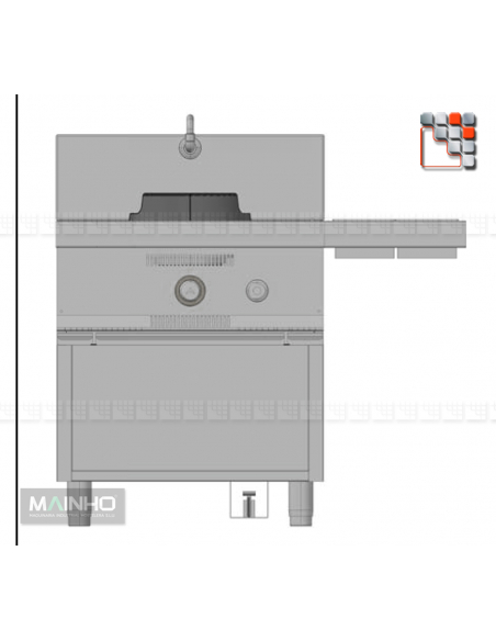 Wok W-100 stainless steel cabinet MAINHO M04-W100 MAINHO® Fryer Wok Steam Oven