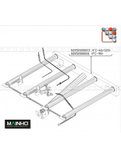 Rampe de Bruleur Gaz Plancha MAINHO M36-2062 MAINHO SAV - Accessoires Pièces détachées MAINHO
