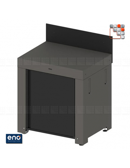 Modulo FELIX GRAY ENO E07-PMAP06070 ENO® ENO planchas and stainless steel wooden carts