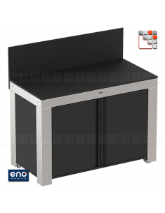 Mobile Furniture FELIX Stainless Steel Black ENO E07-PMIP12085 ENO®  Plancha and cart Eno