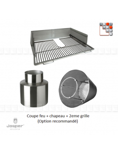 Set Firewall + Hat + 2nd Support Tray Josper J48-KHJX JOSPER Grill Charcoal Oven & Rotisserie JOSPER