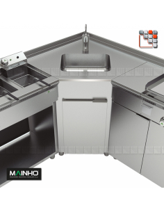 Sink ELMA Eco-Line stainless steel MAINHO M04-ELMA MAINHO® ECO-LINE MAINHO Food Truck