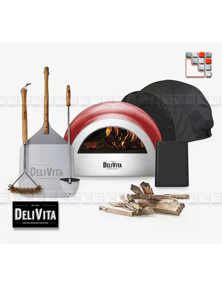 Mobile Wood Pizza Oven DeliVita O23-1003 DELIVITA Barbecue Kamado MONOLITH Braziers and Professional Mobile Oven