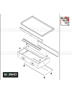 Griddle plate ECO series MAINHO M36-Z PL 231 MAINHO SAV - Accessoires Spare parts MAINHO