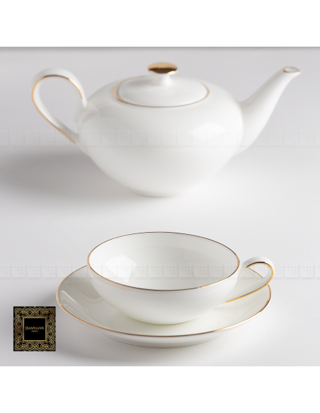 Concorde Porcelain Teapot and Cup Gold Trims DAMMANN