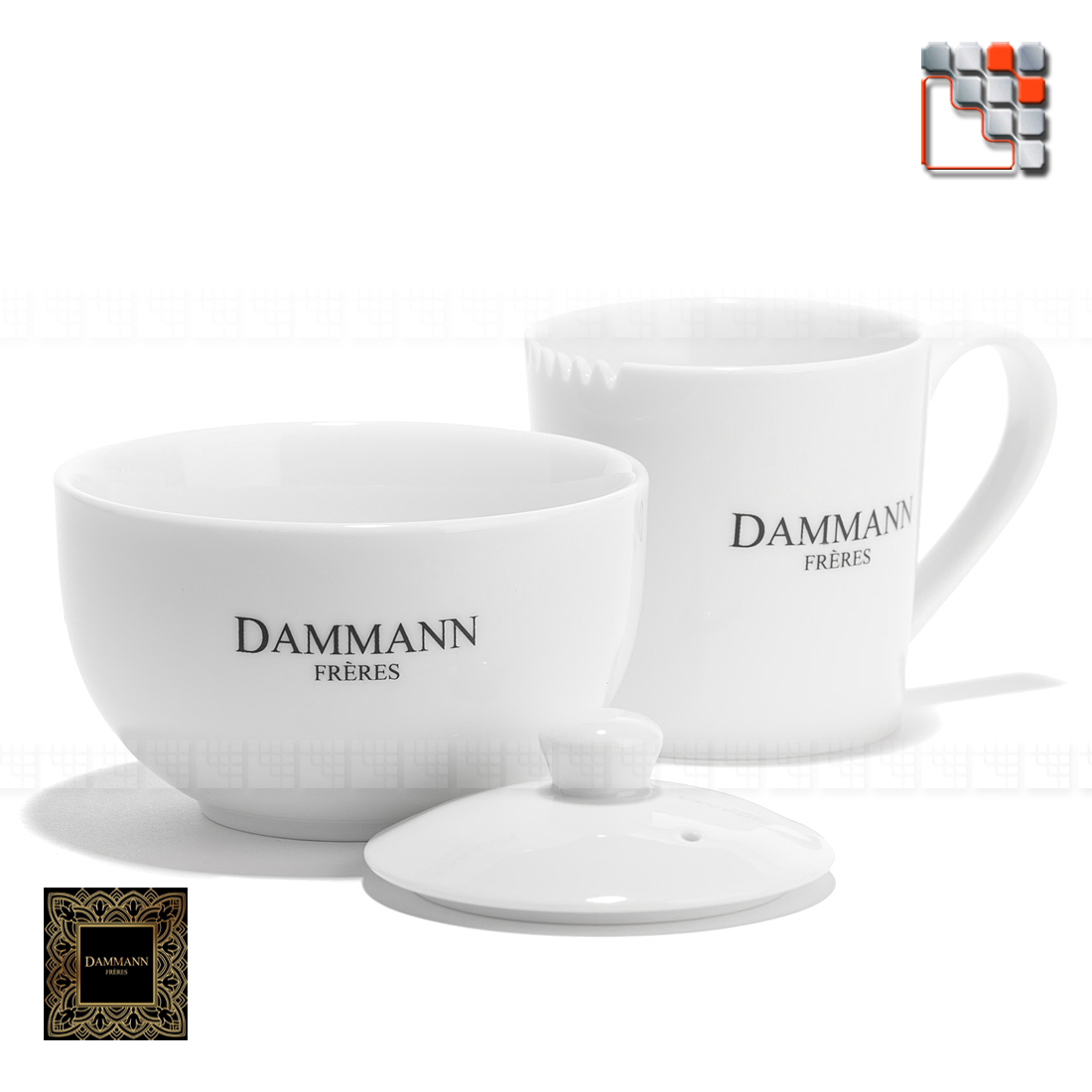 Set "Tea Tasting", White Porcelain DAMMANN