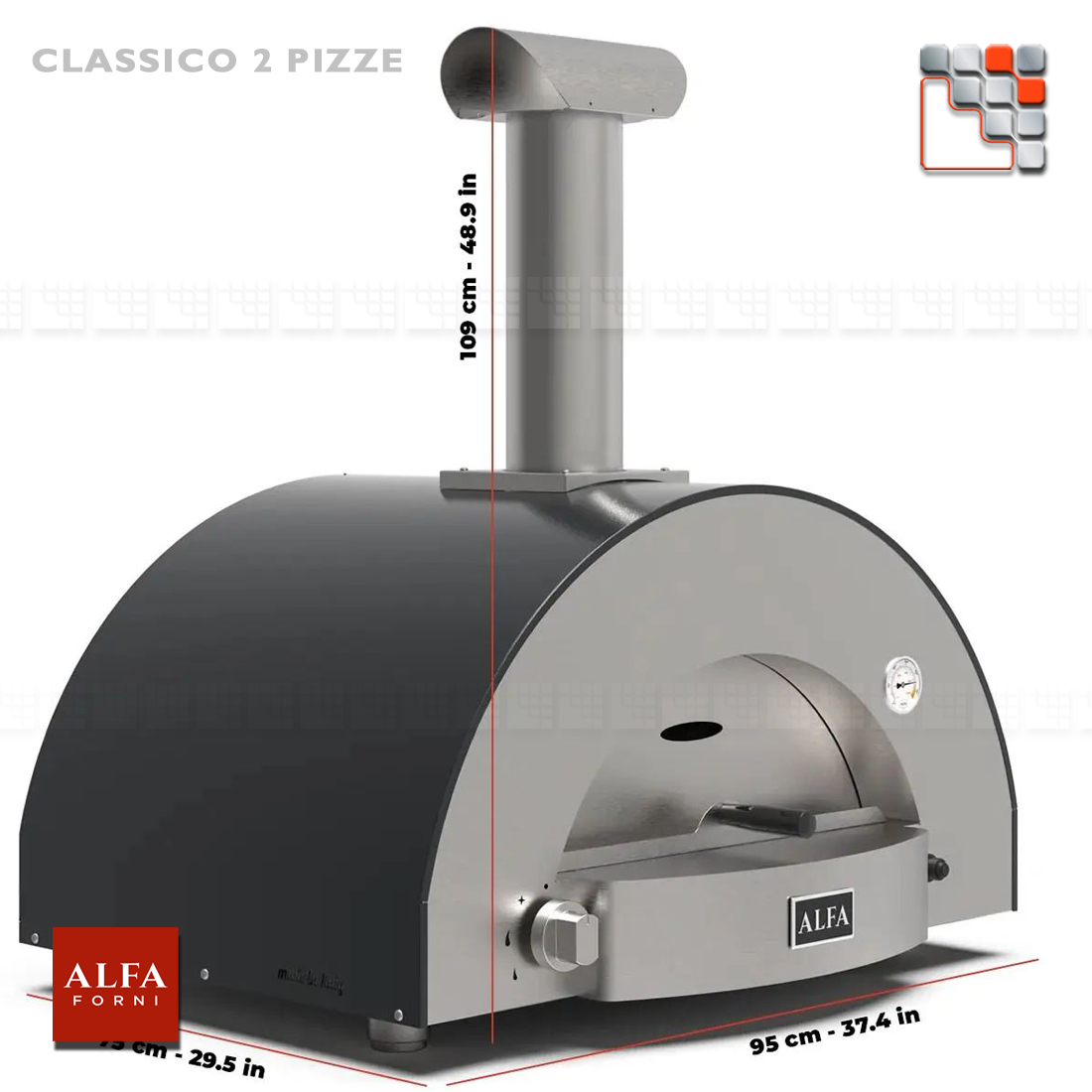 CLASSICO 2 Pizze Wood Oven Alfa Forni