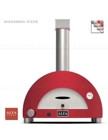 Four à Pizza Alfa Forni MODERNO à gaz A32-FXMD-GGRA ALFA FORNI® Fours mobiles ALFA FORNI Grand modèle