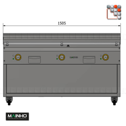 Frytop FCET- 150/7 on MFC- RFC MAINHO Rolling Cabinet - Front View