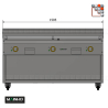 FRYTOP FCET-150/7 en MFC-RFC MOTOHO MUEBLES DE RODILLO - Vista orientada a la vista