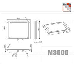 Teppanyaki M3000TS Línea móvil Techinox 3200W Dimensiones