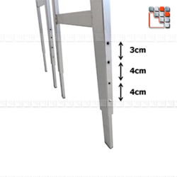 Tabla de aluminio plegable rectangular HD PIES AJUSTABLE