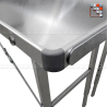 Mesa de aluminio plegable rectangular HD reforzadas esquinas