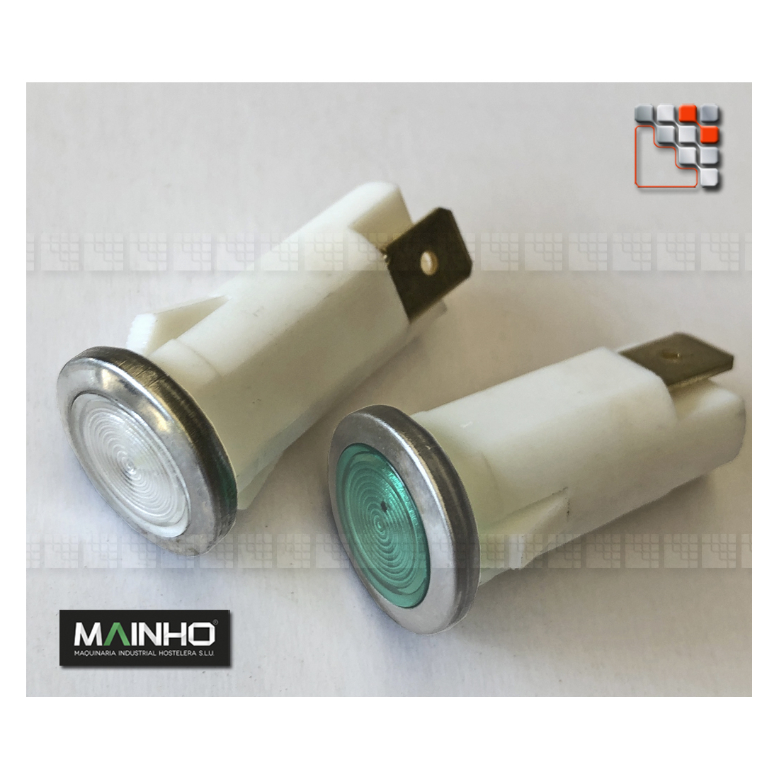 Voyant Témoin Chromé 230V MAINHO - Pièces détachées Electrique MAIN...
